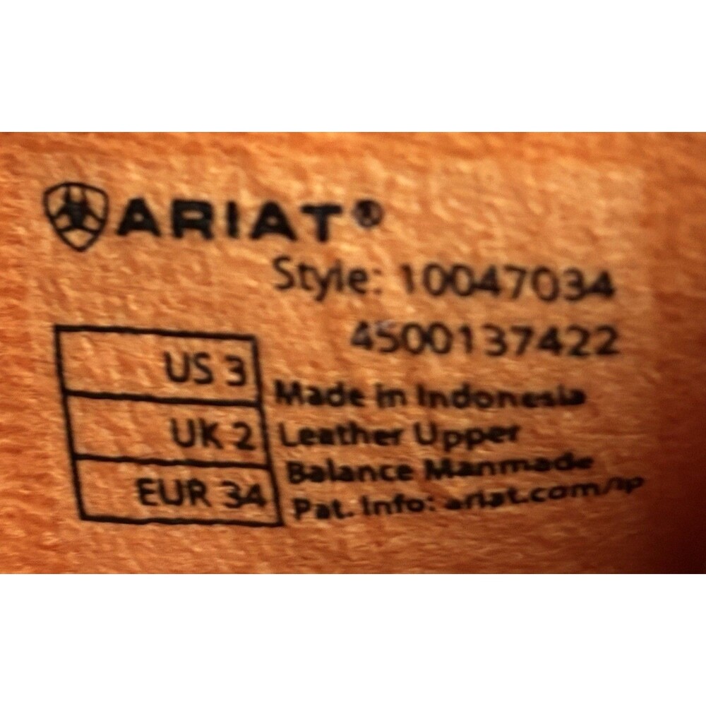 Ariat Hybrid Rancher Western Boots Brown Square Toe 10047034 Youth Size 3 - Picture 5 of 5